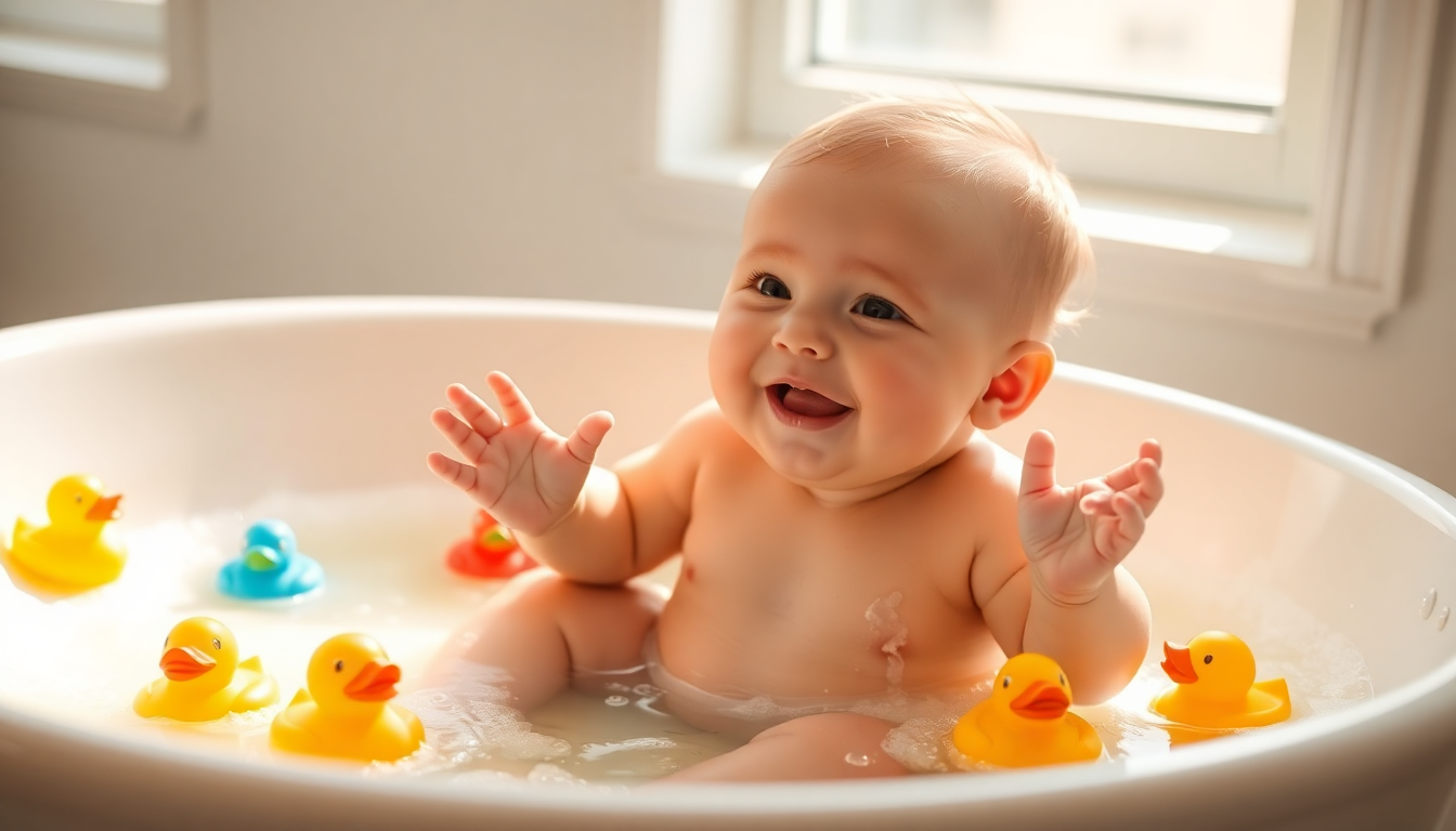 Baby In bath