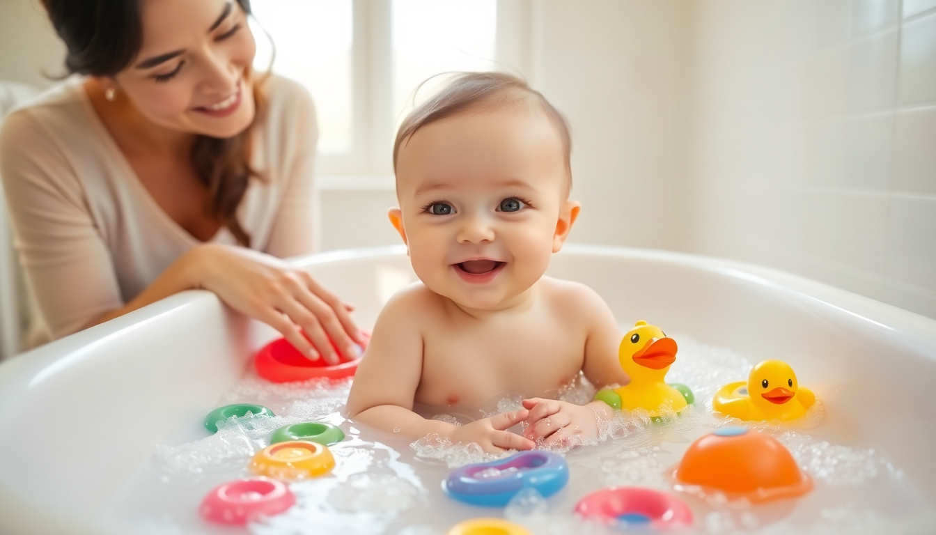 baby in a bath tub