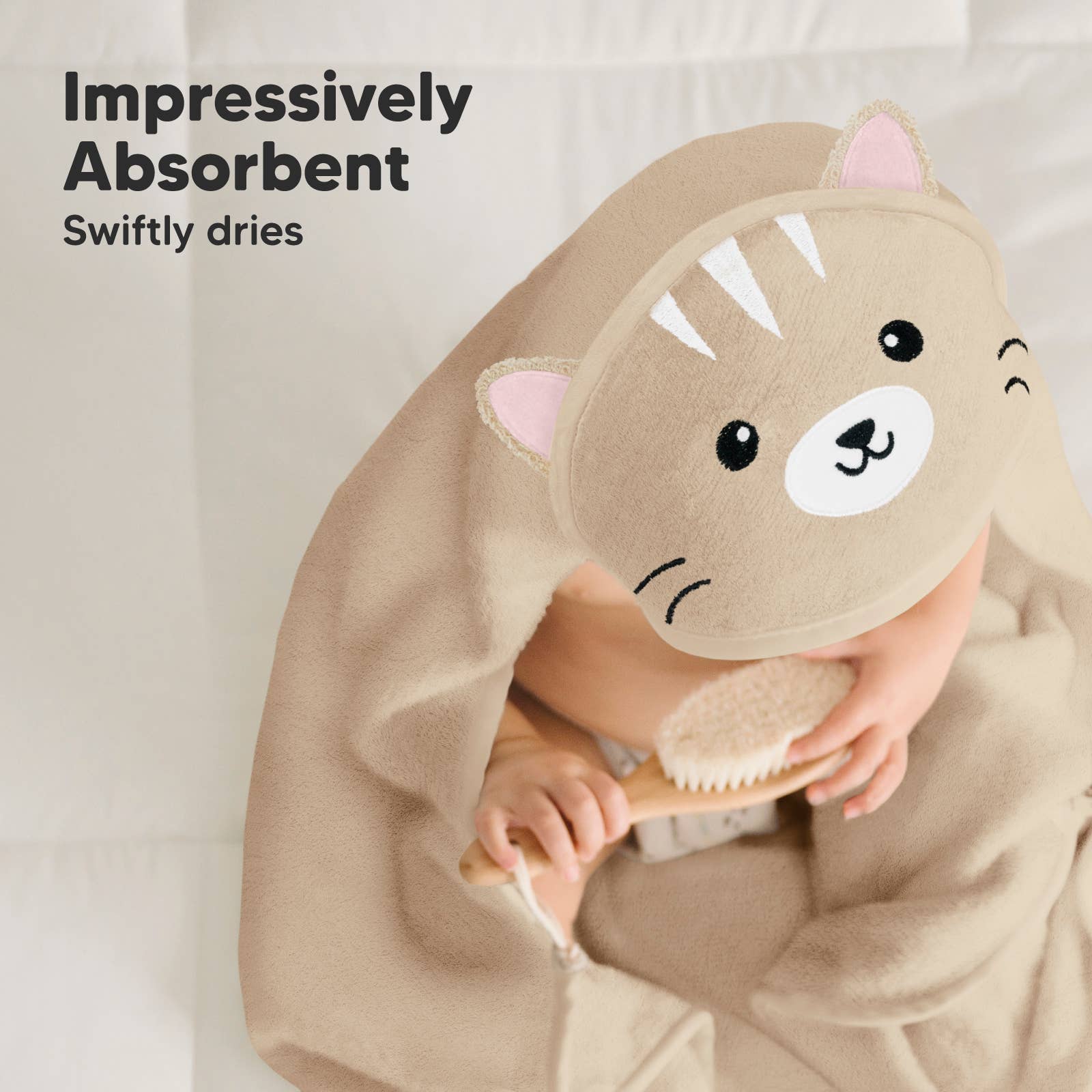 Soft and Cuddly Baby Bamboo Hooded Towel [Cat Towel, Elephant Towel, Lamb Towel]