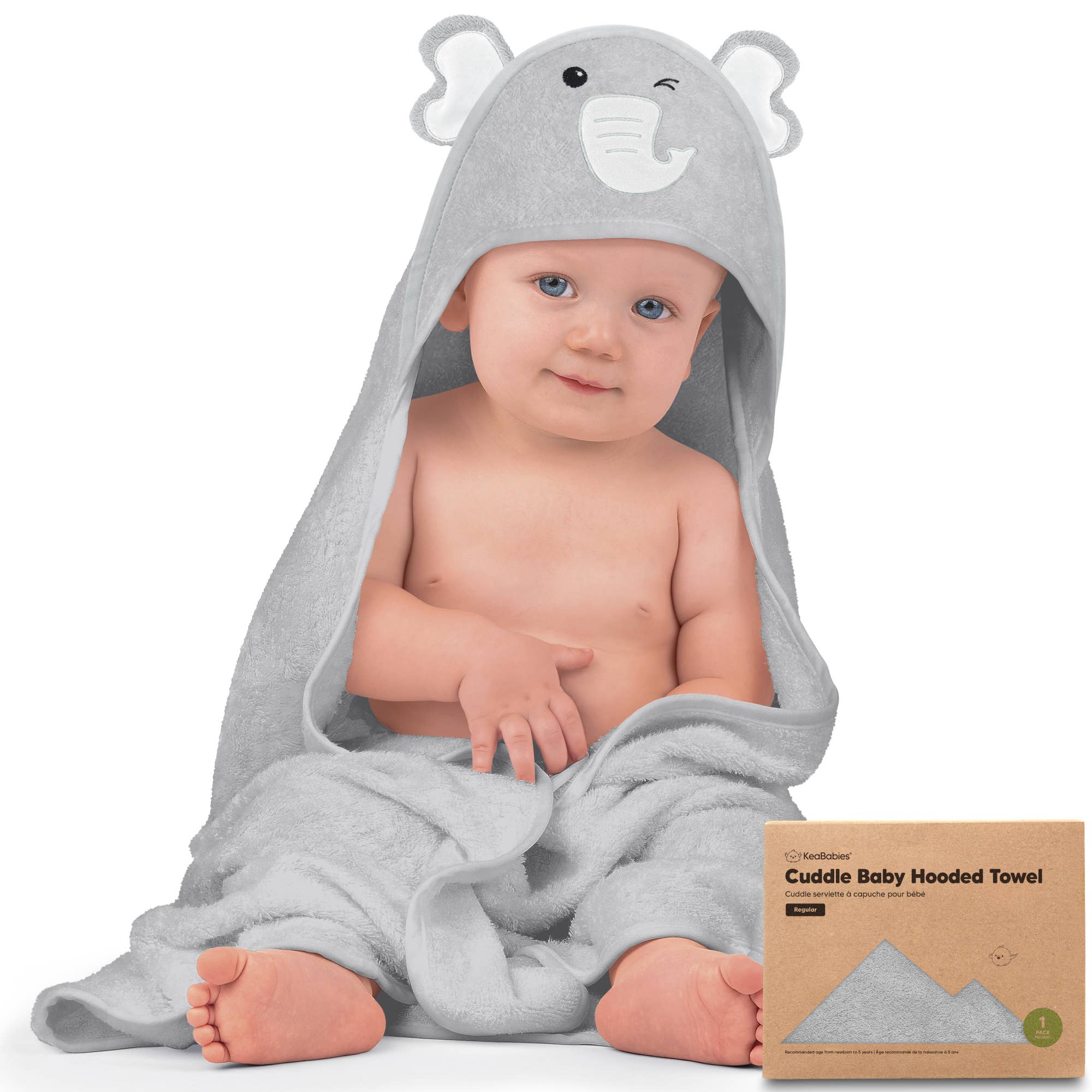 Soft and Cuddly Baby Bamboo Hooded Towel [Cat Towel, Elephant Towel, Lamb Towel]