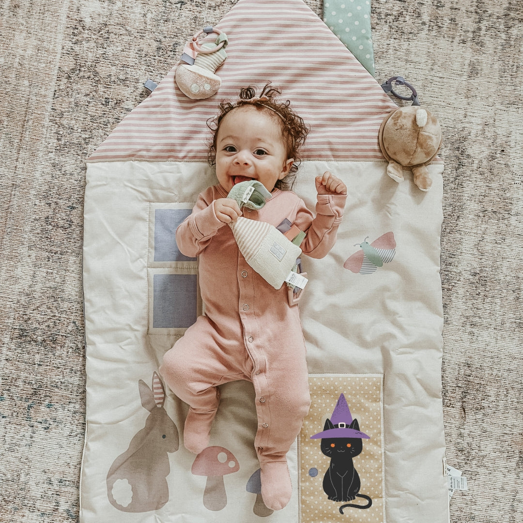 Itzy Ritzy Tummy Time Mat [Luxe Cottaged-Themed Baby Play Mat]