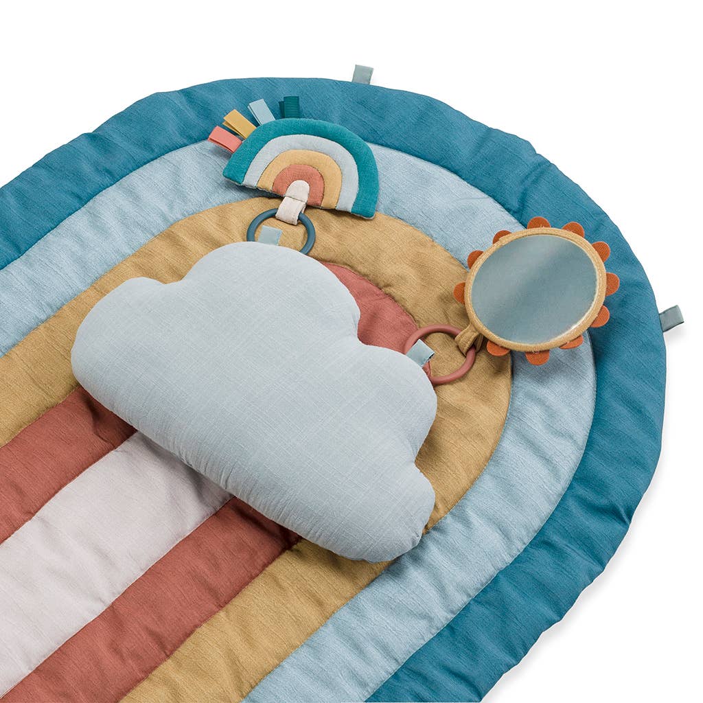 Tummy Time Rainbow Play Mat by Itzy Blitzy [Baby Play Mat & Baby Gift]