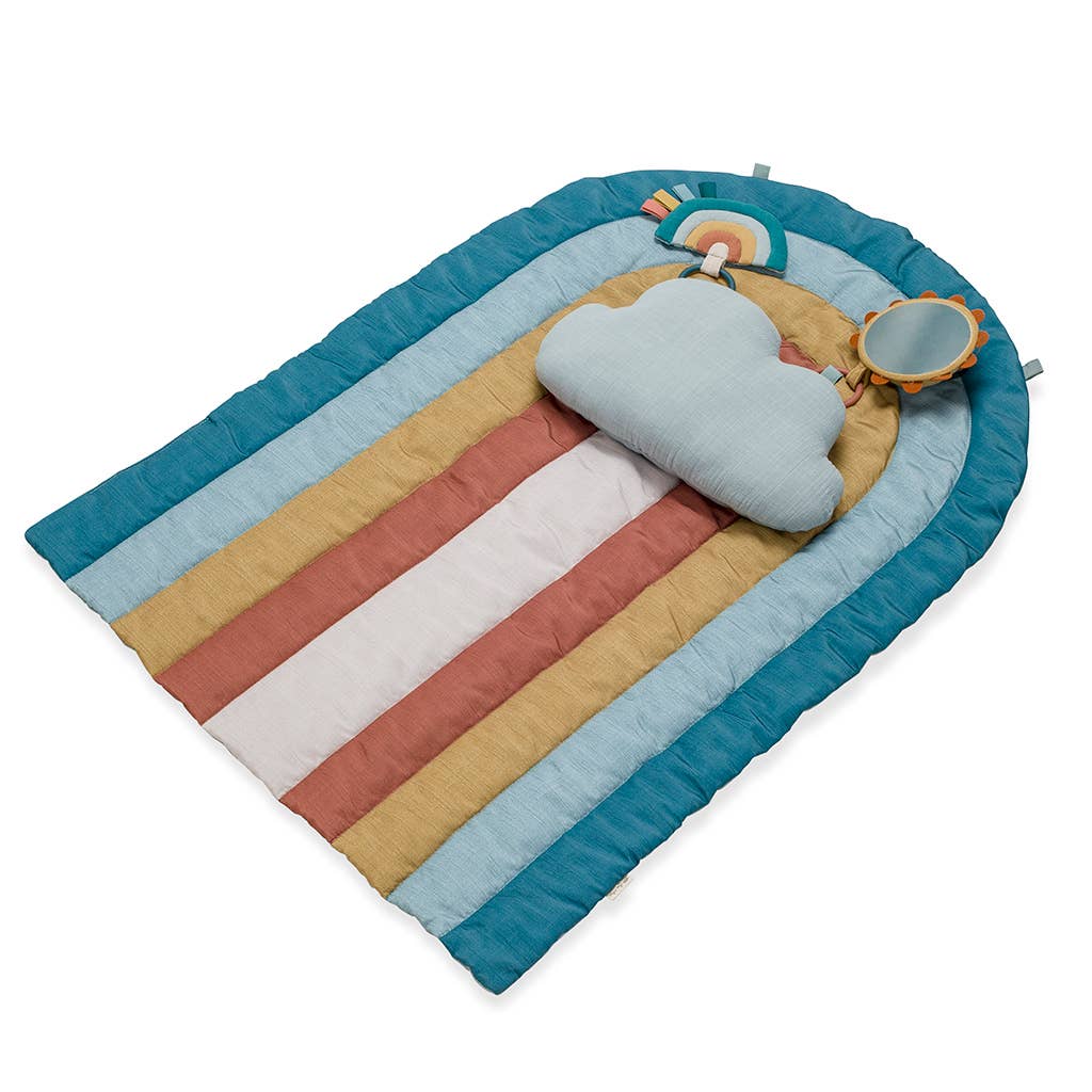 Tummy Time Rainbow Play Mat by Itzy Blitzy [Baby Play Mat & Baby Gift]