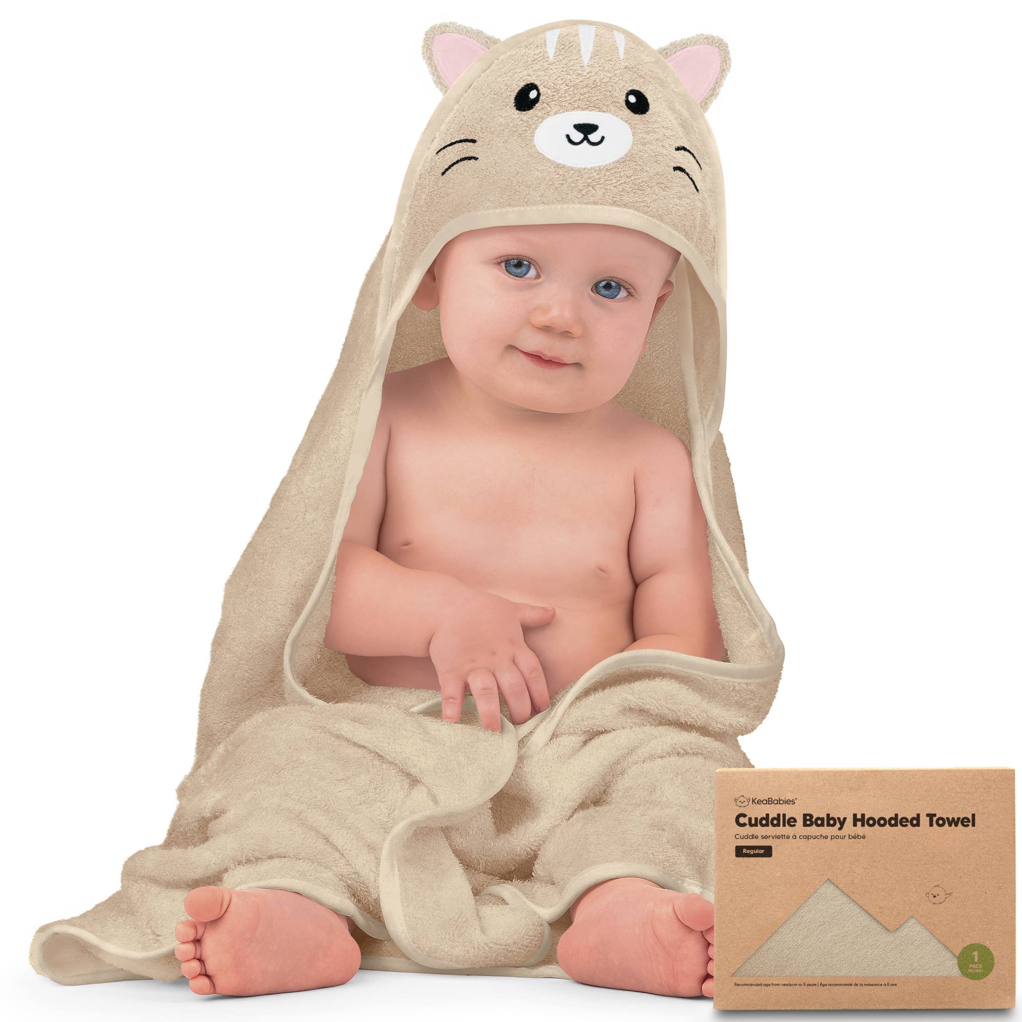 Soft and Cuddly Baby Bamboo Hooded Towel [Cat Towel, Elephant Towel, Lamb Towel]